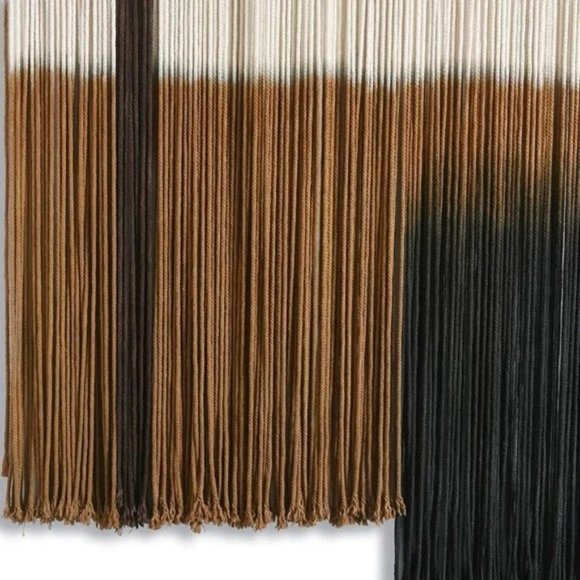 Anthropologie Large XL Boho Tapestry Macrame Woven Dyed Yarn Wall Hanging - 60" - Picture 3 of 10